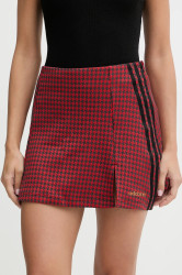 Sukně adidas Originals Tailored červená barva, mini, áčková, JW0253