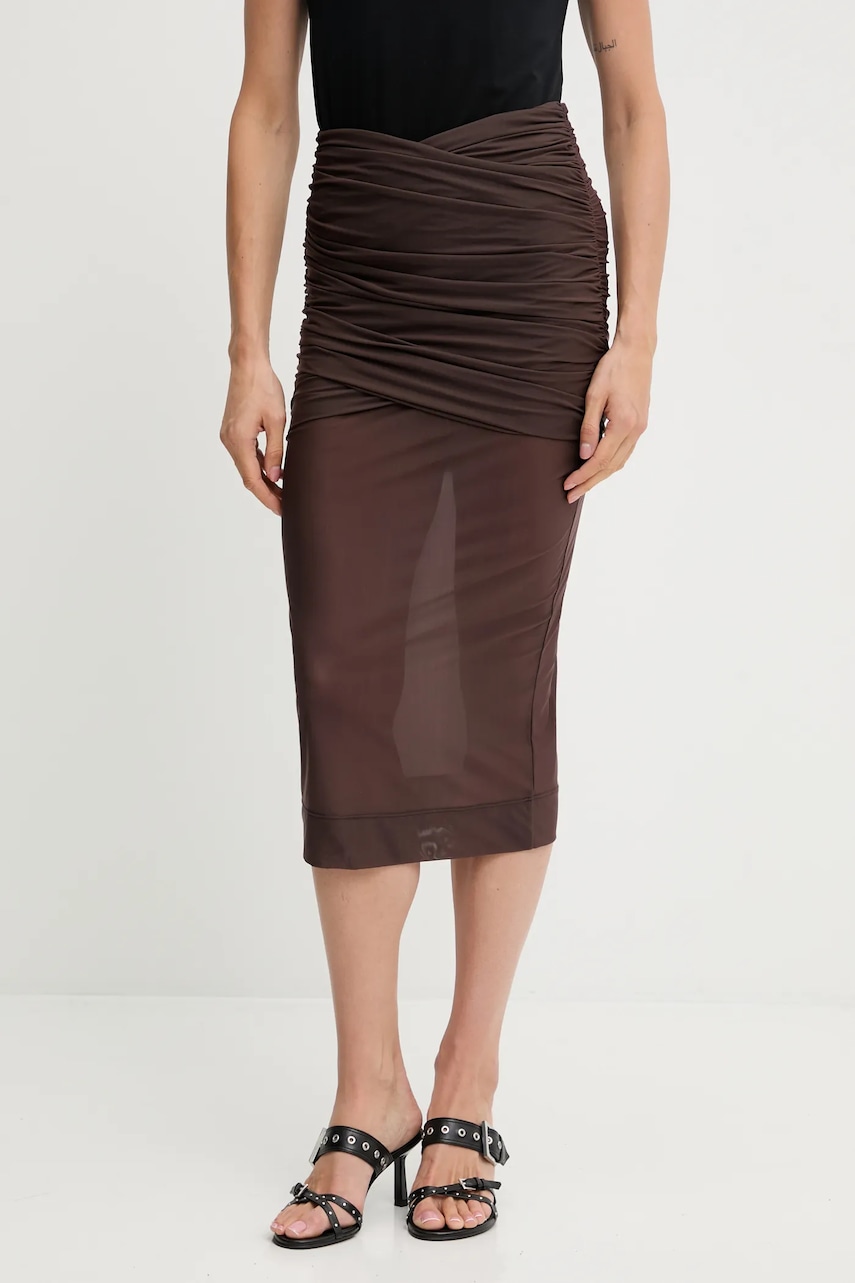 Sukně Aniye By hnědá barva, midi, 181322