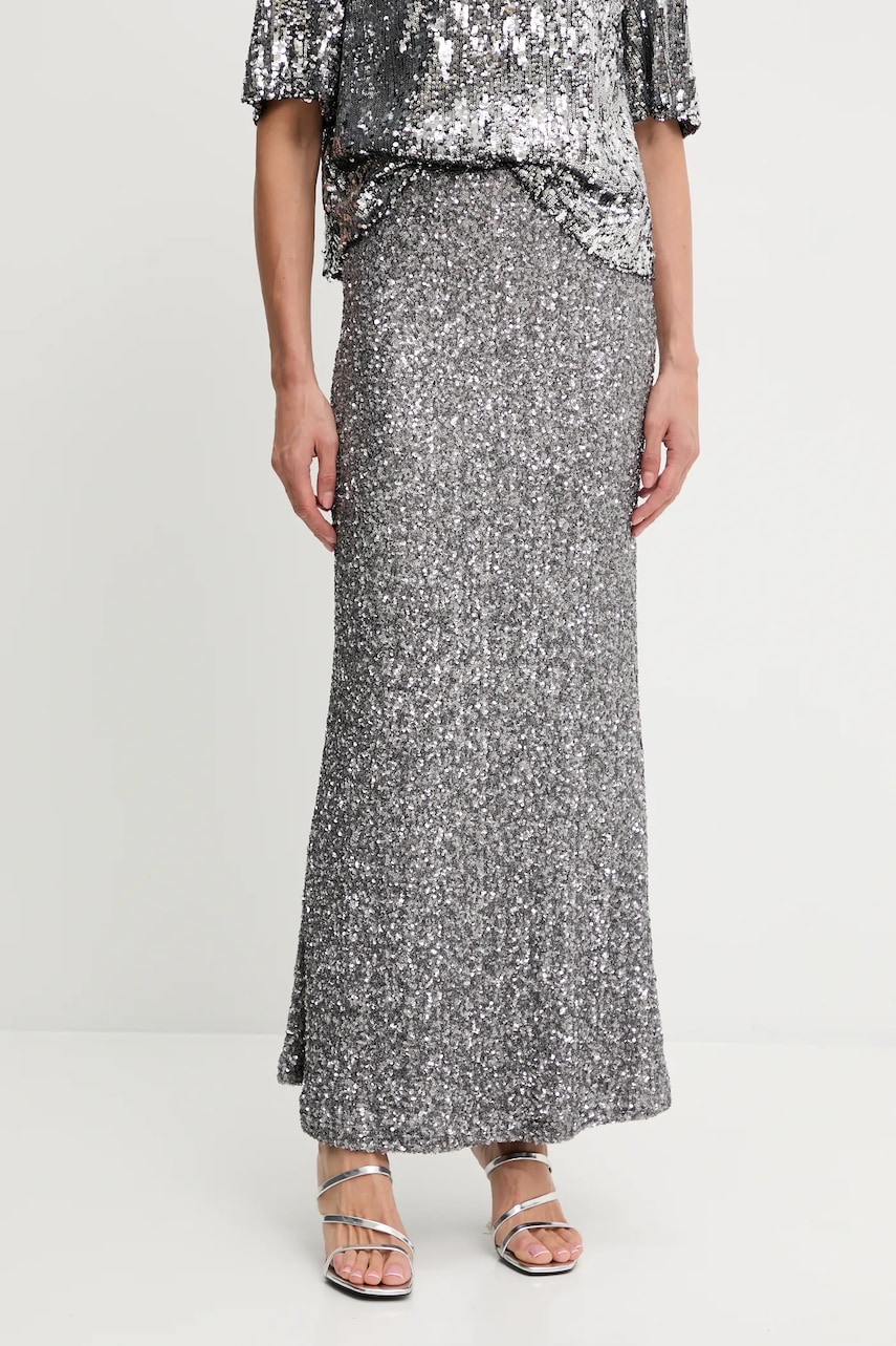 Sukně Aniye By stříbrná barva, maxi, áčková, 181370