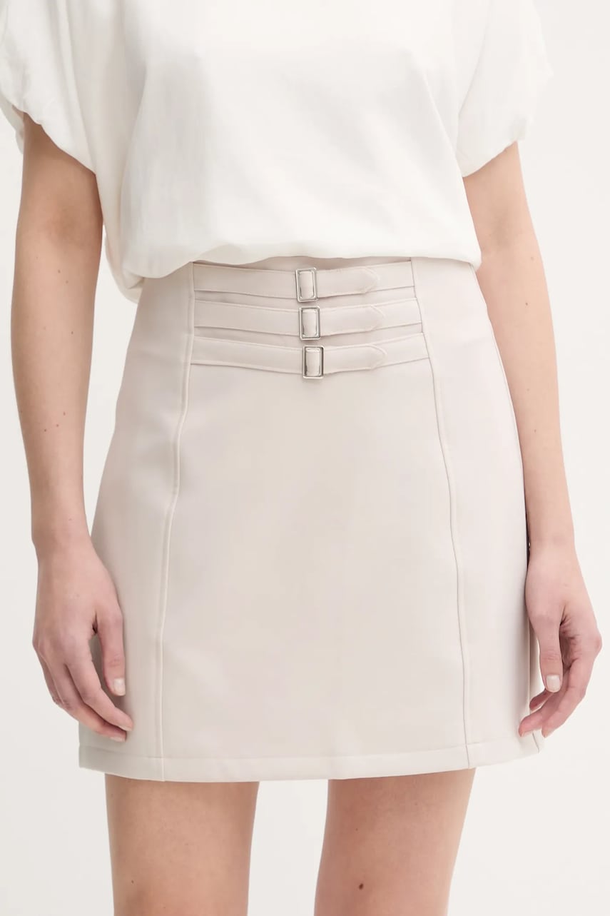 Sukně Answear.LAB béžová barva, mini, pouzdrová