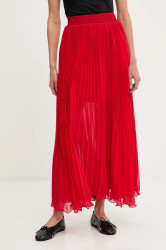 Sukně Answear.LAB červená barva, maxi, áčková