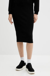 Sukně Armani Exchange černá barva, midi, pouzdrová, XW001302 AF10352