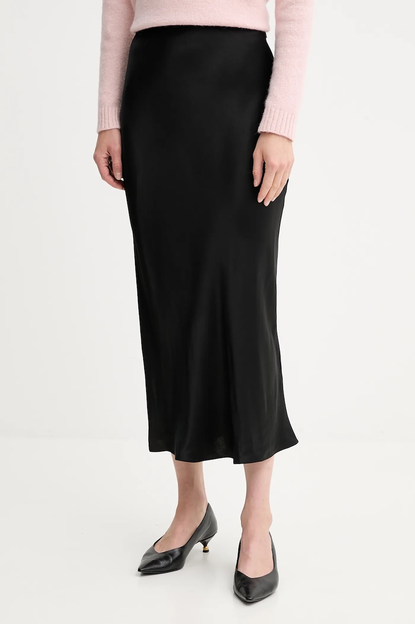 Sukně BOSS Vesatie3 černá barva, maxi, 50541819