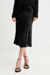 Sukně Calvin Klein černá barva, midi, áčková, LV044C672G