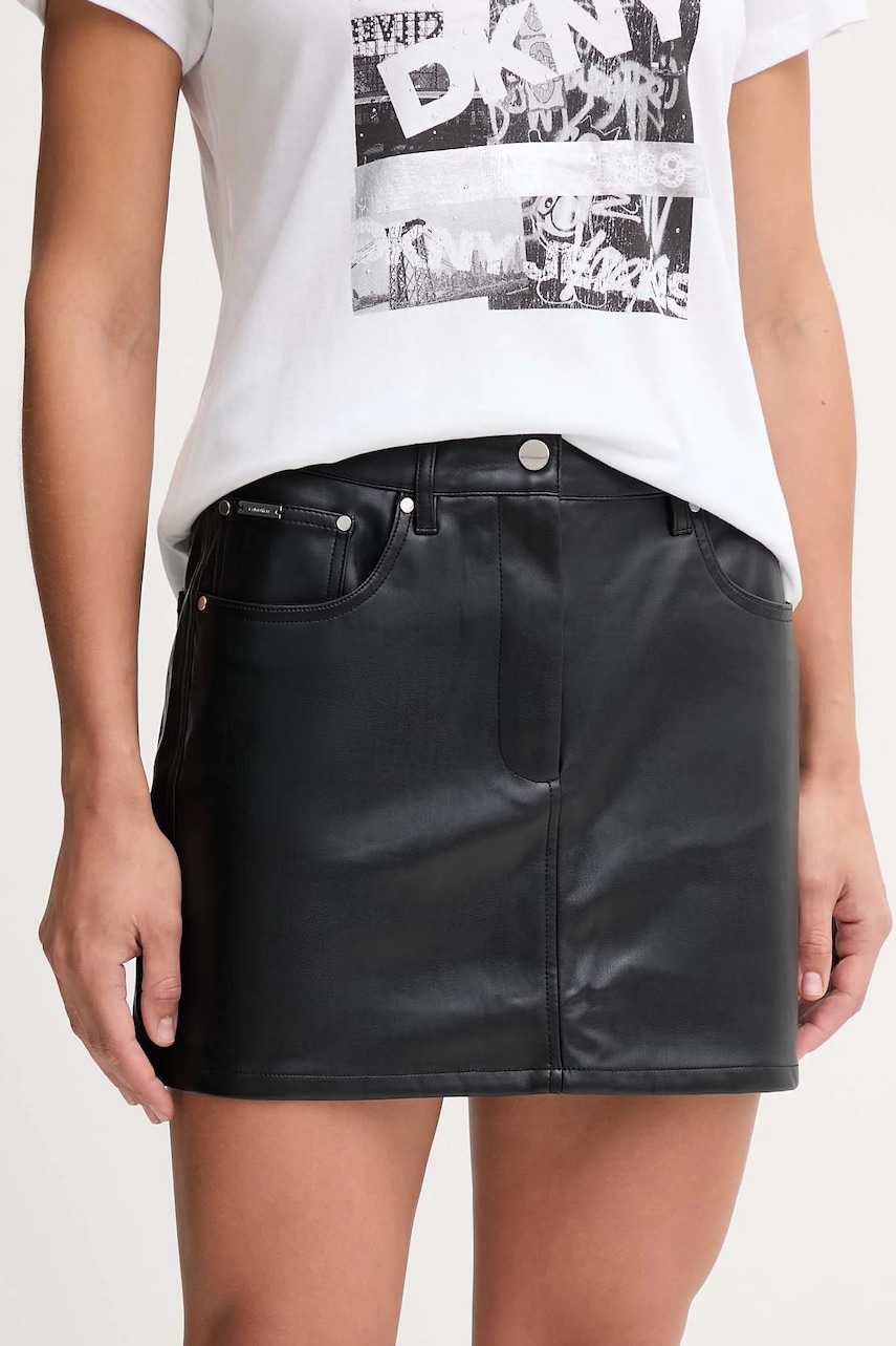 Sukně Calvin Klein Jeans černá barva, mini, LV044D622G