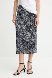 Sukně Calvin Klein tmavomodrá barva, midi, áčková, LV044C621G