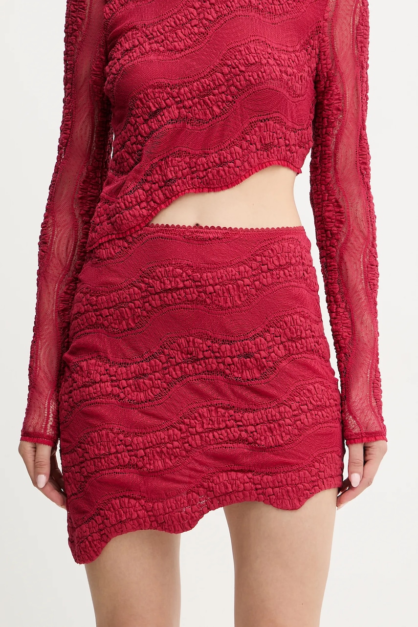 Sukně Charo Ruiz Ibiza červená barva, mini, pouzdrová, 257400