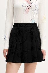 Sukně Desigual FLOCK černá barva, mini, áčková, 25WWFW10