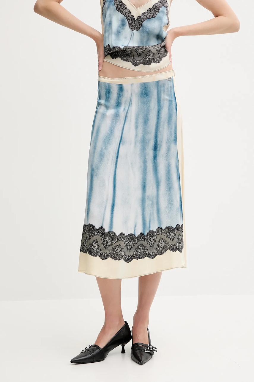 Sukně Diesel O-NEIRIC SKIRT modrá barva, midi, A16750.0IKAS