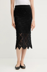 Sukně Dkny černá barva, midi, P5ERAX27