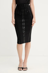 Sukně Elisabetta Franchi černá barva, midi, pouzdrová, GO12457E2