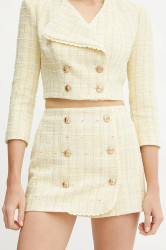 Sukně Elisabetta Franchi žlutá barva, mini, pouzdrová, GO11652E2