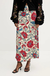 Sukně Farm Rio béžová barva, maxi, áčková, 340560