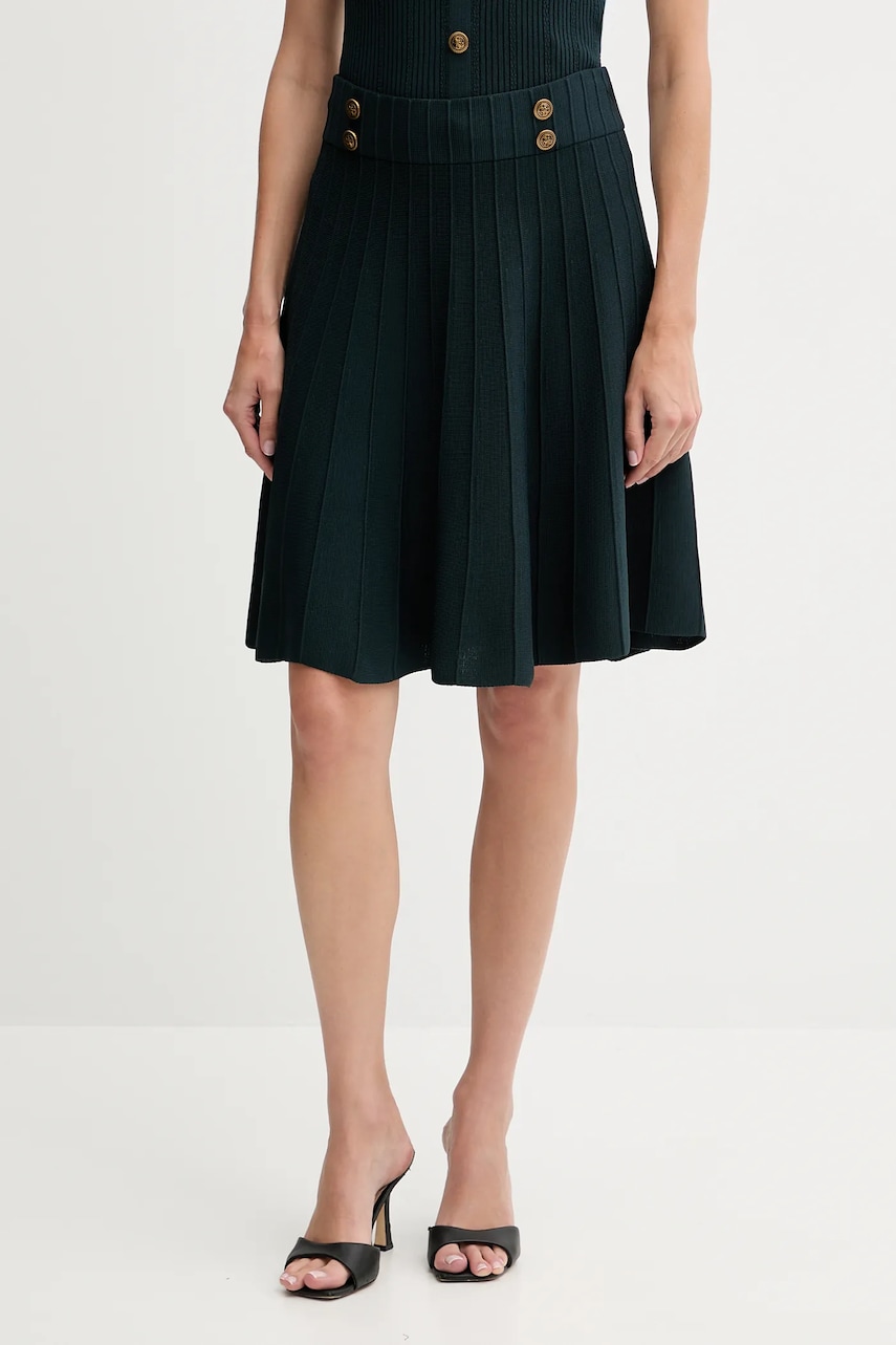 Sukně Guess EMMIE zelená barva, mini, áčková, W5YD65 Z0130