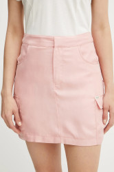 Sukně Guess MYLAH růžová barva, mini, W5GD0A WH6E0