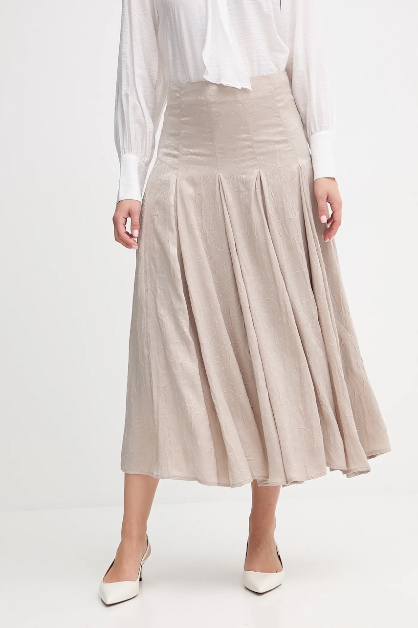 Sukně Hoss Intropia béžová barva, maxi, áčková, 8422456