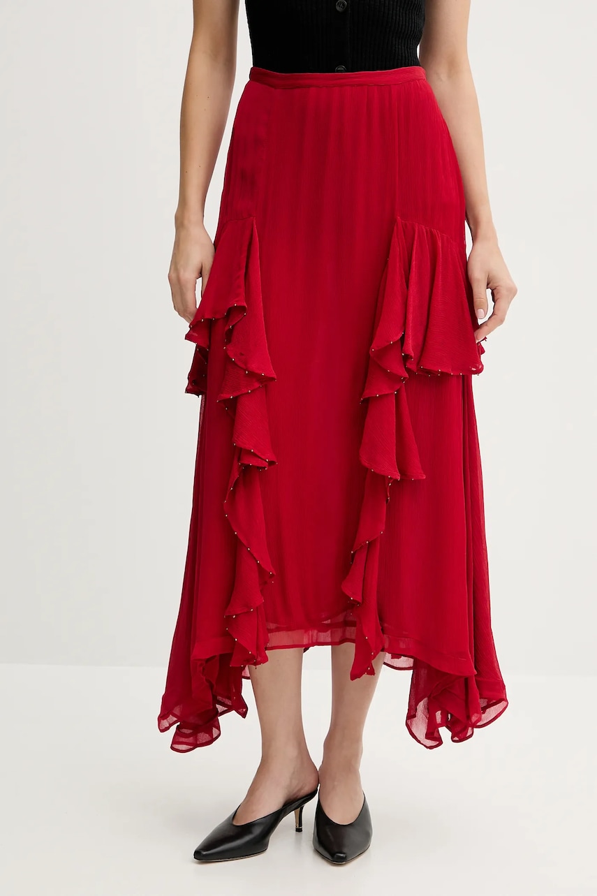 Sukně Hoss Intropia červená barva, maxi, áčková, 8429025