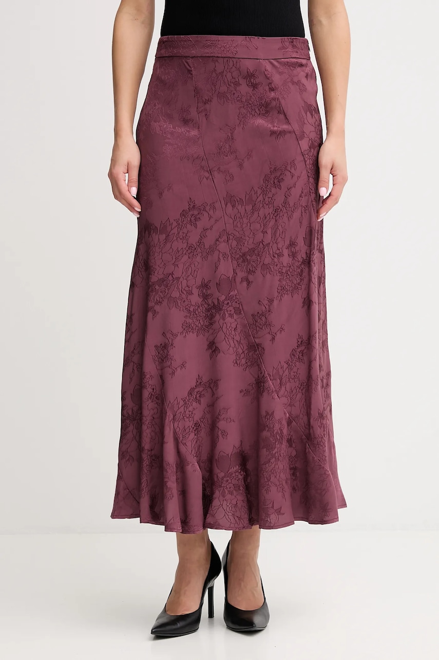 Sukně Hoss Intropia vínová barva, maxi, áčková, 8422464