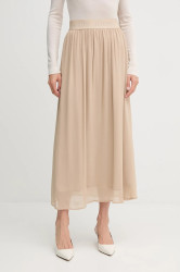 Sukně Joop! béžová barva, maxi, áčková, 30047649