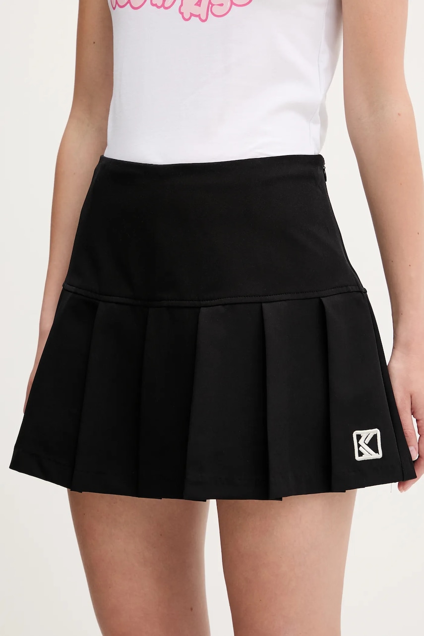 Sukně Karl Kani černá barva, mini, áčková, 61610030