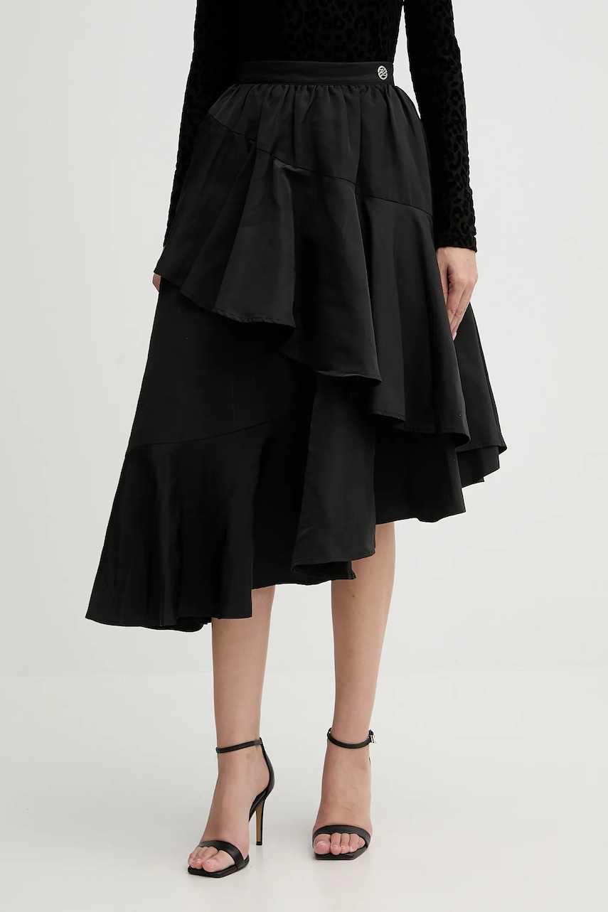 Sukně Karl Lagerfeld černá barva, midi, áčková, A3W12015