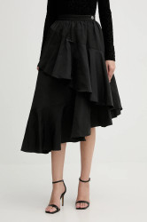 Sukně Karl Lagerfeld černá barva, midi, áčková, A3W12015