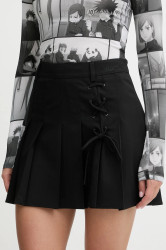 Sukně Karl Lagerfeld Jeans černá barva, mini, áčková, B1W12020