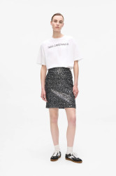 Sukně Karl Lagerfeld šedá barva, mini, pouzdrová, A4W12016