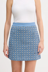 Sukně Kenzo modrá barva, mini, áčková, FF52JU4733CO.64