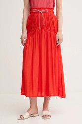 Sukně La Petite Française JOSETTE oranžová barva, midi, áčková, JOSETTE
