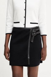 Sukně Liu Jo černá barva, mini, áčková, MF5043 MS55N