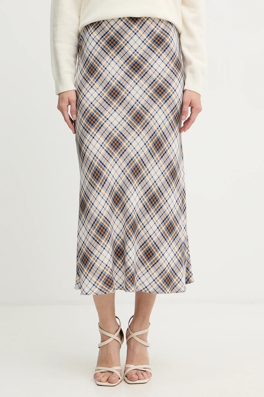 Sukně Liu Jo modrá barva, midi, MF5170 T3491