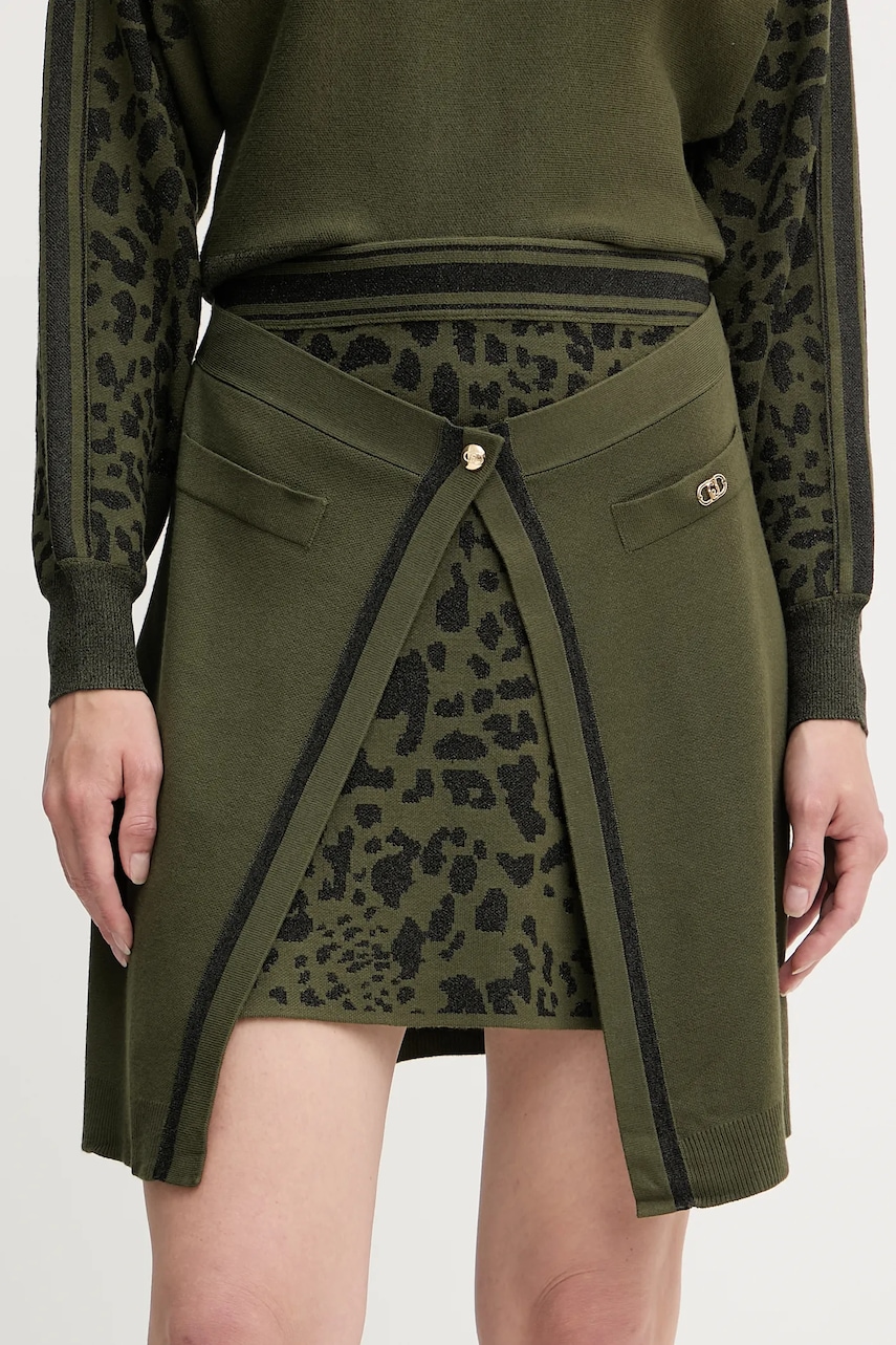 Sukně Liu Jo zelená barva, mini, TF5175.MS49I