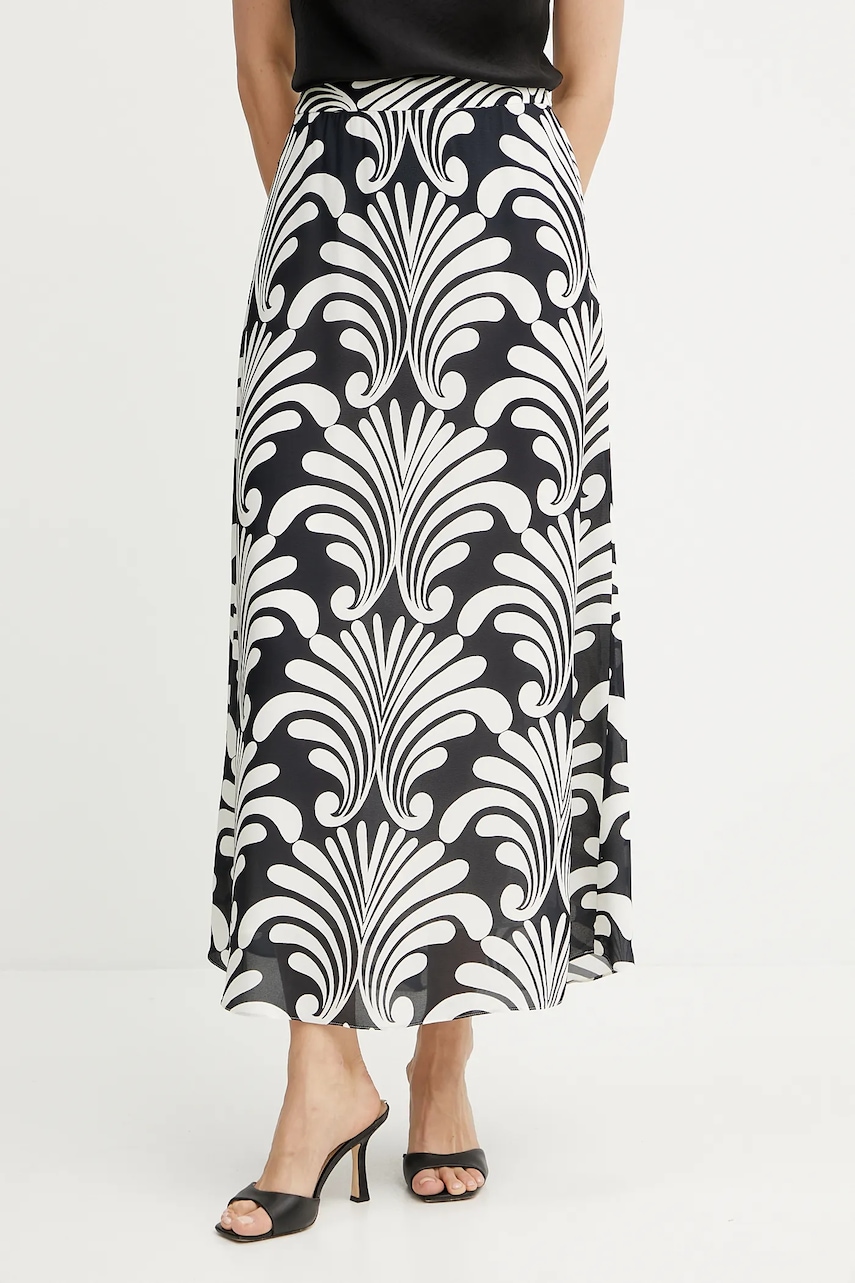 Sukně Luisa Spagnoli černá barva, midi, áčková, 541768