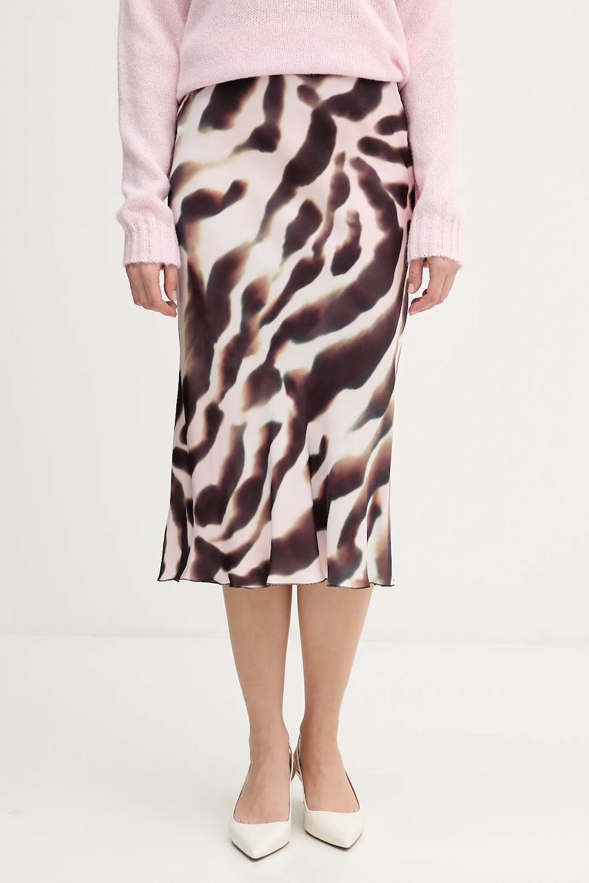 Sukně Marc Aurel růžová barva, midi, áčková, 2332-1000-24817