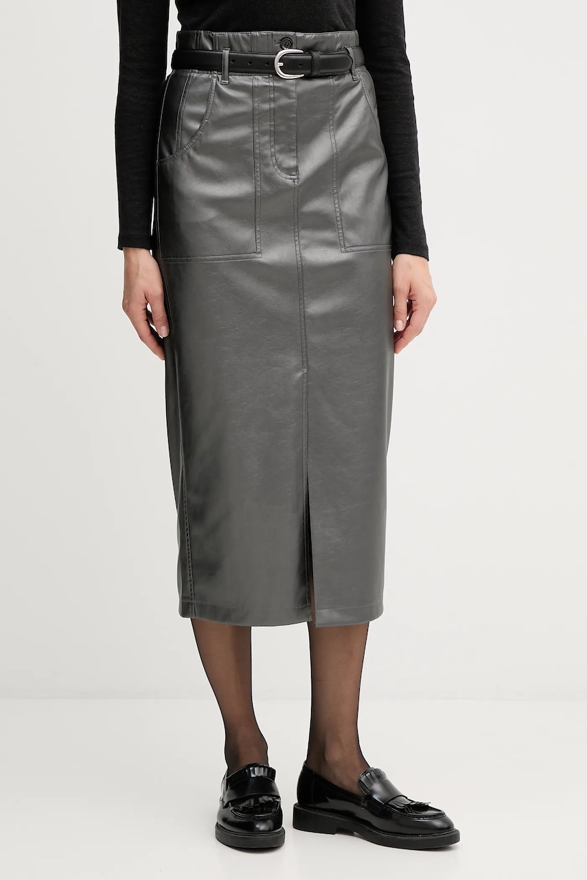 Sukně Marc Aurel šedá barva, midi, pouzdrová, 2333-2020-92699