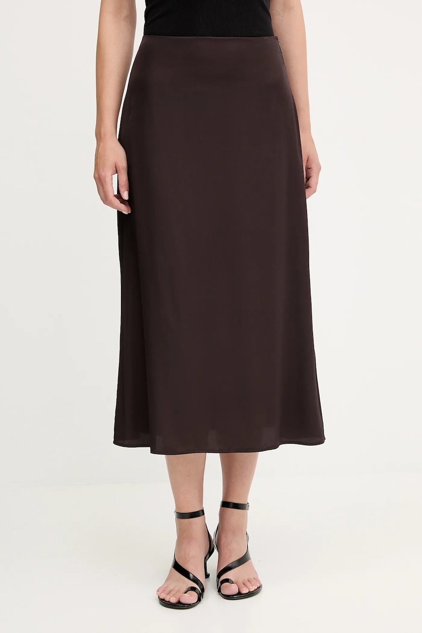 Sukně Marc O'Polo hnědá barva, midi, áčková, 508116920109