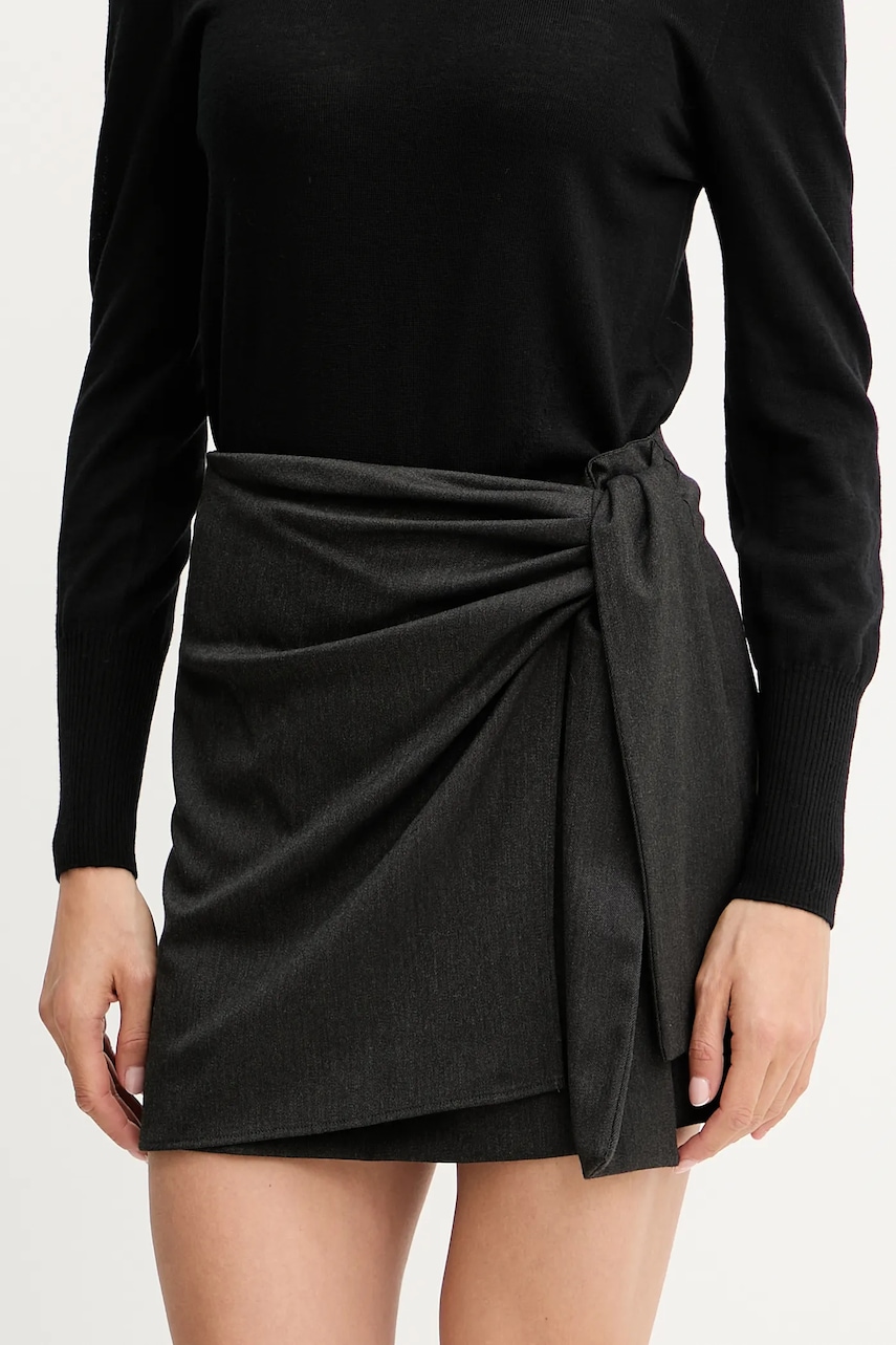 Sukně Marella Emme by Marella šedá barva, mini, 2525106031200