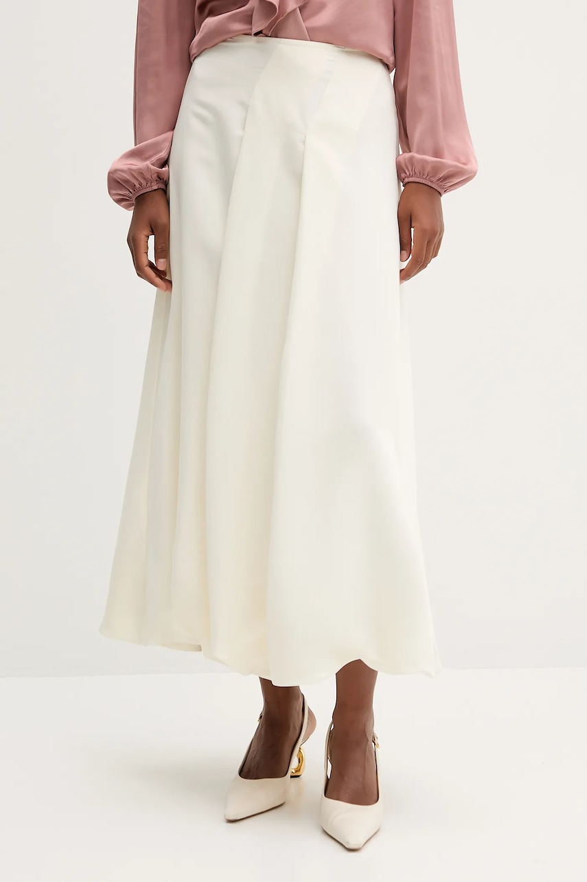 Sukně MAX&Co. béžová barva, maxi, áčková, 2526106061200