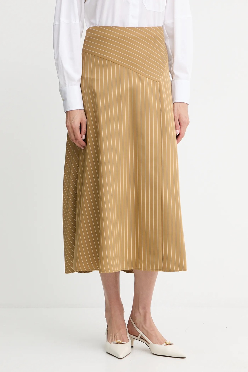 Sukně MAX&Co. zelená barva, midi, áčková, 2526106081200