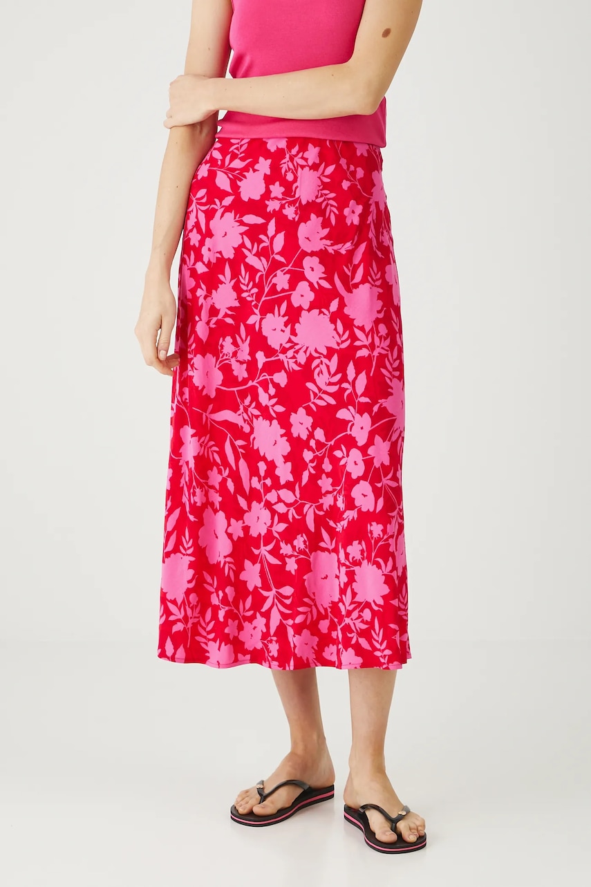 Sukně Medicine červená barva, maxi, áčková