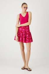 Sukně Medicine červená barva, mini, áčková