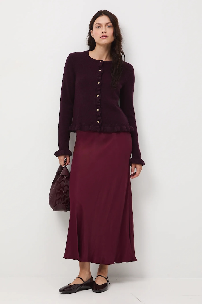 Sukně Medicine vínová barva
