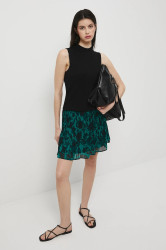 Sukně Medicine zelená barva, mini, áčková