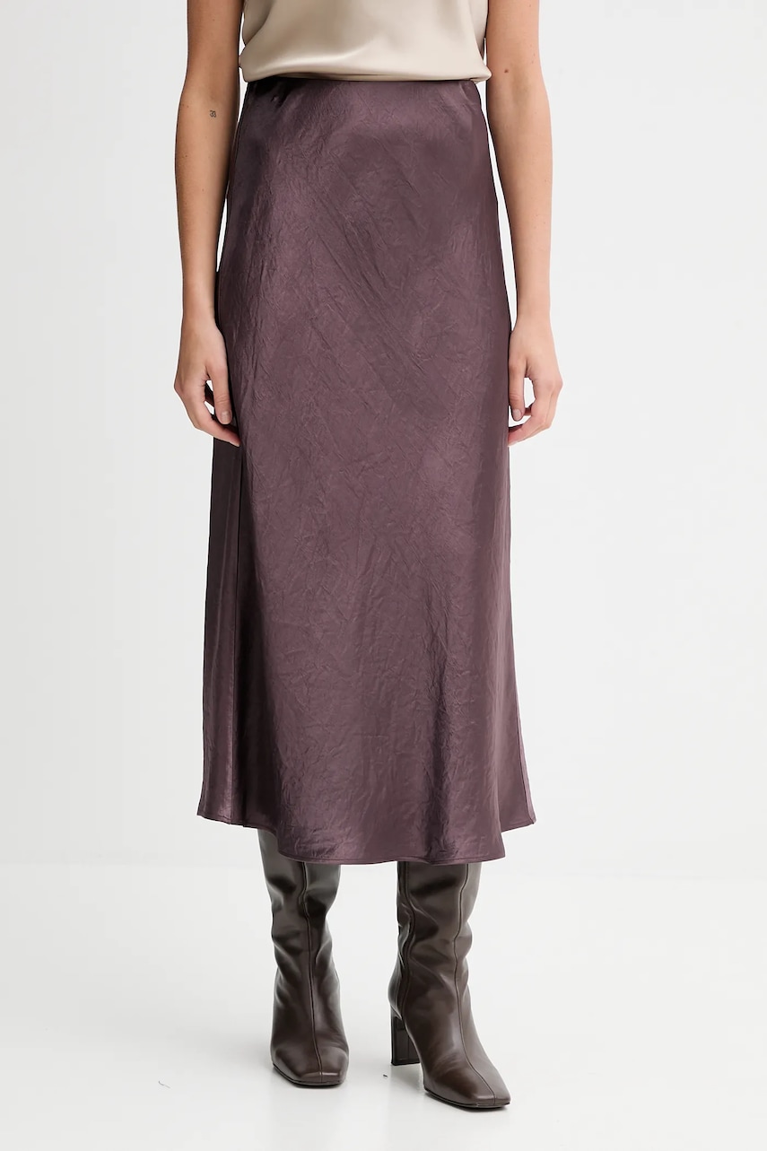 Sukně MM ALESSIO vínová barva, midi, áčková, 2526106018600