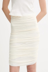 Sukně MM6 Maison Margiela béžová barva, mini, pouzdrová, S62DA0037