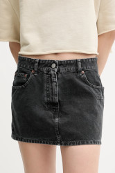 Sukně MM6 Maison Margiela černá barva, mini, pouzdrová, S52MC0010