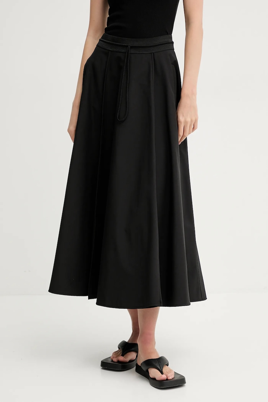 Sukně MMC STUDIO černá barva, maxi, áčková, AKE