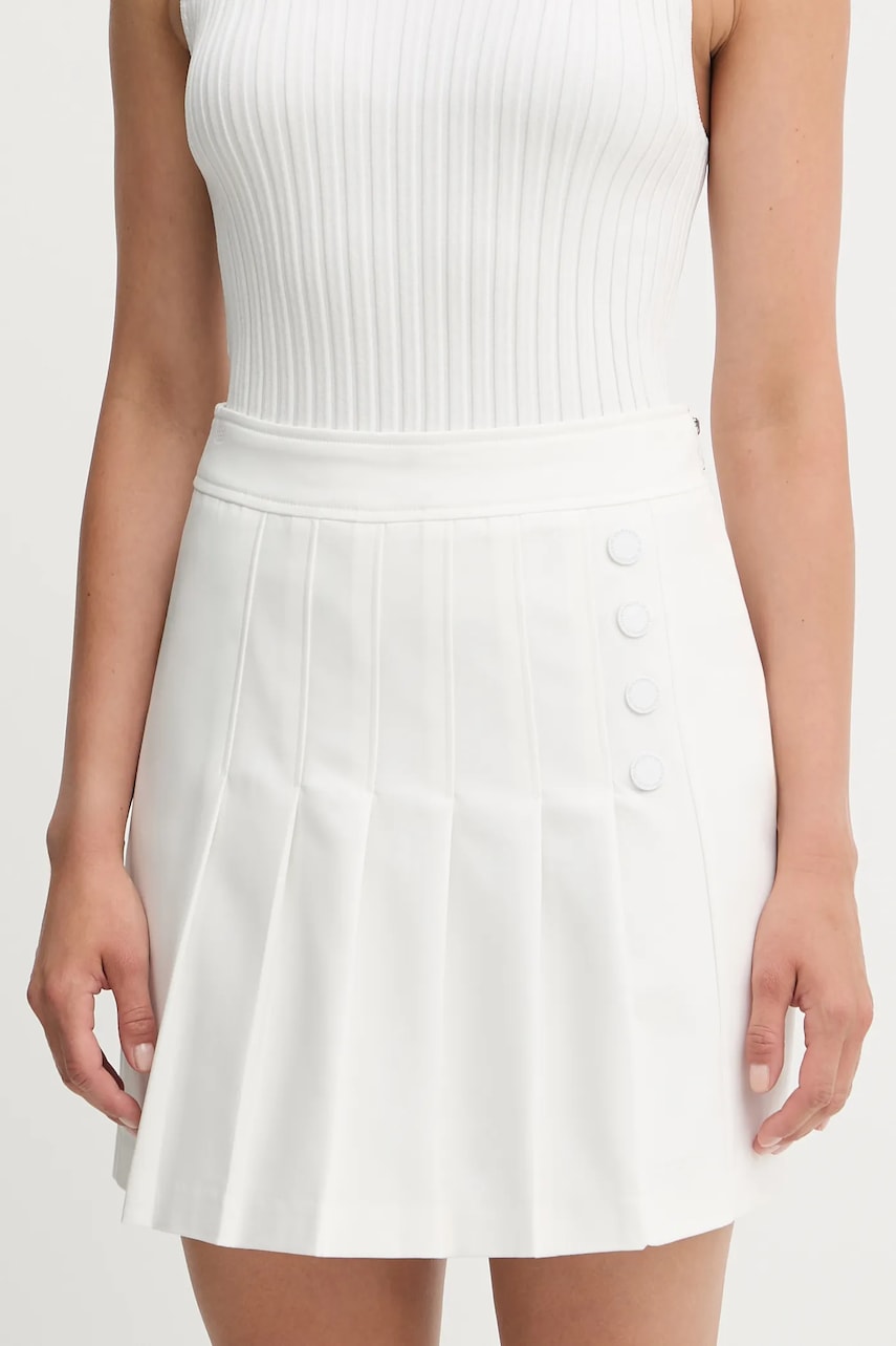 Sukně Morgan bílá barva, mini, áčková, JLIMON
