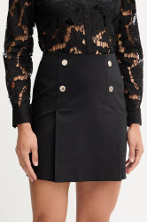 Sukně Morgan černá barva, mini, áčková, JPALE
